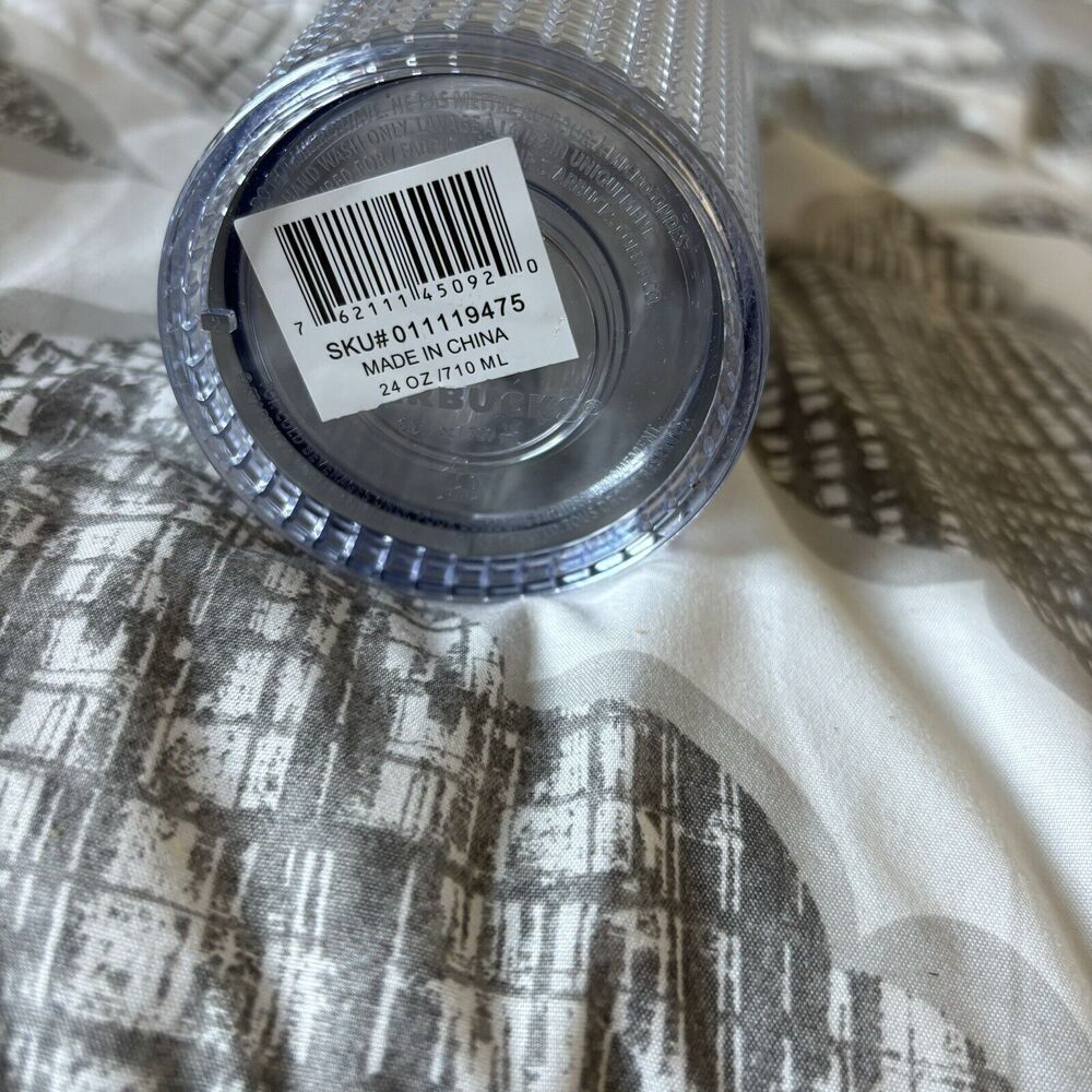 Starbucks silver diamond (square) tumbler NEW - Picture 2 of 5